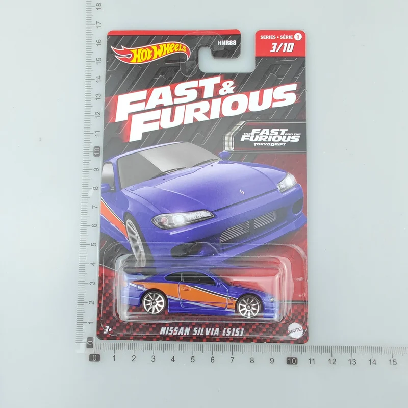 Hot Wheels Fast and Furious Cars NISSAN SILVIA S15/MITSUBISHI ECLIPSE/TOYOTA SUPRA/FORD ESCORT  1/64 Die-cast Model HNR88