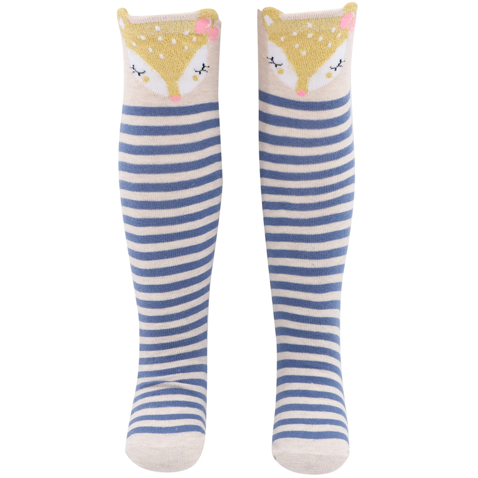 

Long Socks Girls Animal Kids Blue Cartoon Children Warm Cotton Over Calf Knee Sock Stockings Winter Spring Fall
