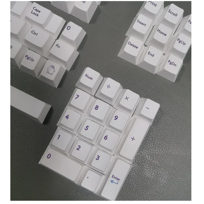 

Blue Purple White Pbow Keycaps PBT Original Highly Sublimated Mechanical Keyboard 68/87/84/75 Personalized Keycaps
