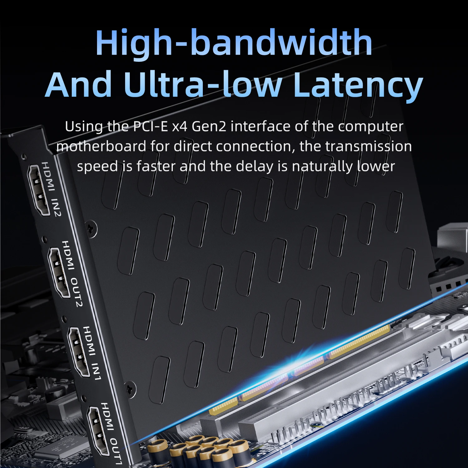 Unisheen 2 Channel 4k60 4k hdmi PCI-e Interface Video Capture Card Equipment