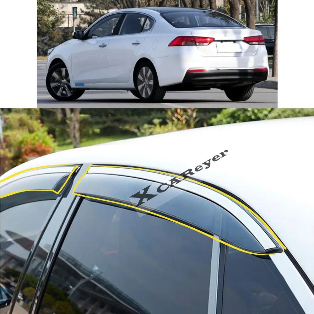 

For KIA K4 2014-2015 2016 2017 2018 2019 2020 2021 Car Sticker Plastic Window Glass Wind Visor Rain/Sun Guard Vent