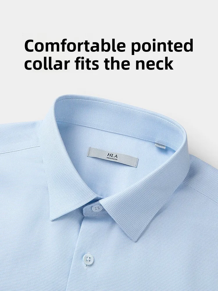 HLA Sea Home DP Iron-Free Long Sleeve Men's Dress Shirt Comfortable Lenzing Fiber Formal Shirt Autumn New Style Standard Fit