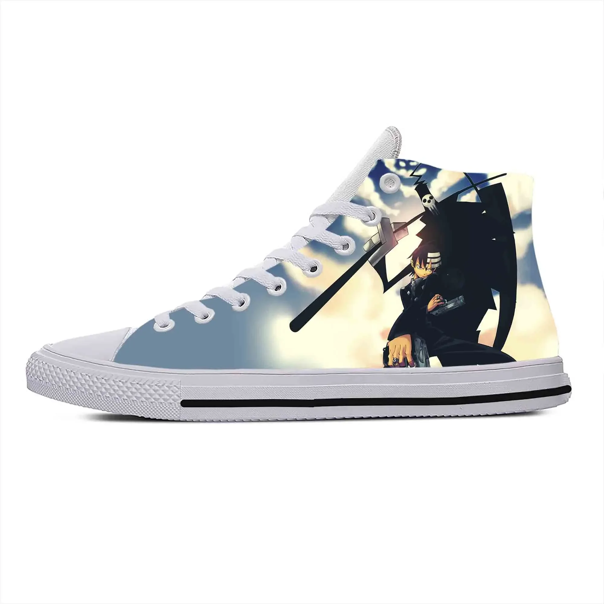 

Hot Japanese Anime Manga Soul Eater Death the Kid Casual Cloth Shoes High Top Lightweight Breathable 3D Print Men Women Sneakers