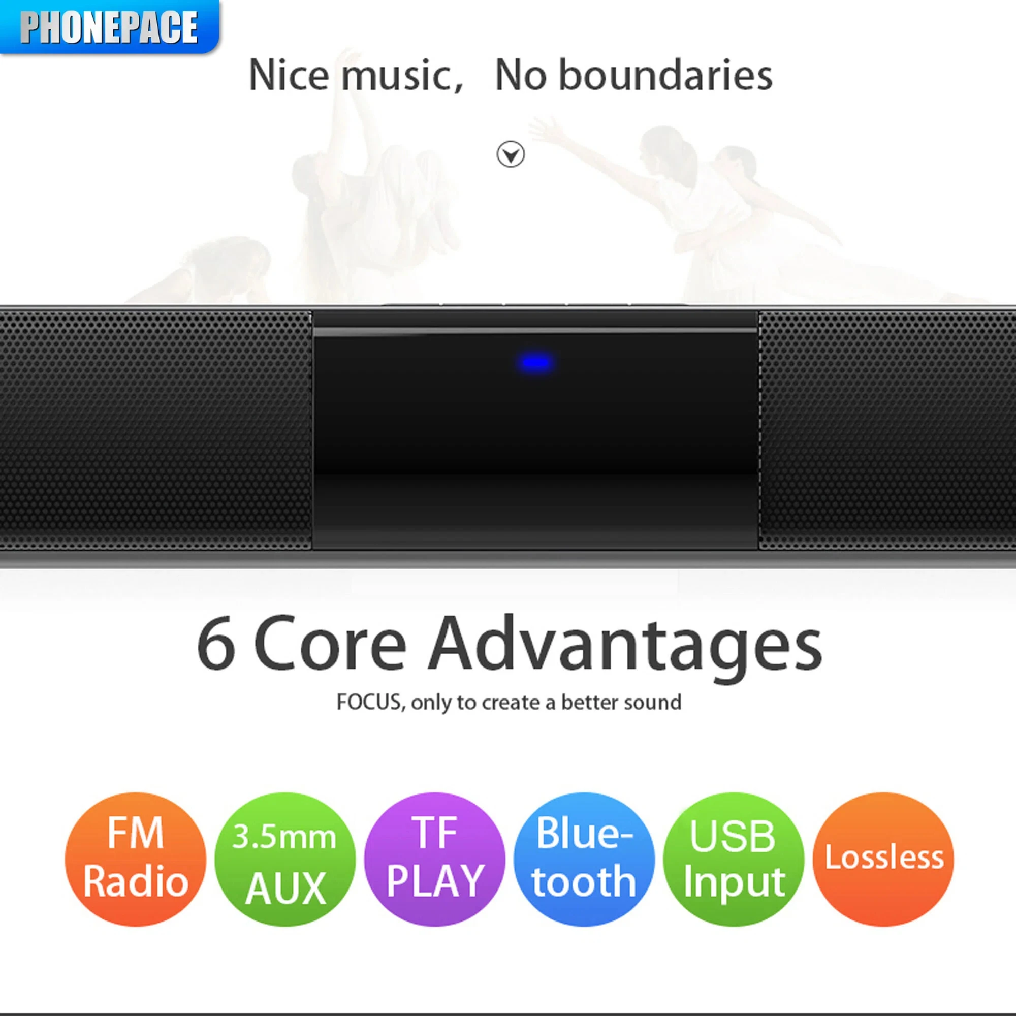 HOMEFISH Wireless Bluetooth Sound bar Speaker System Super Power Speaker Surround Stereo Home Theater TV Projector