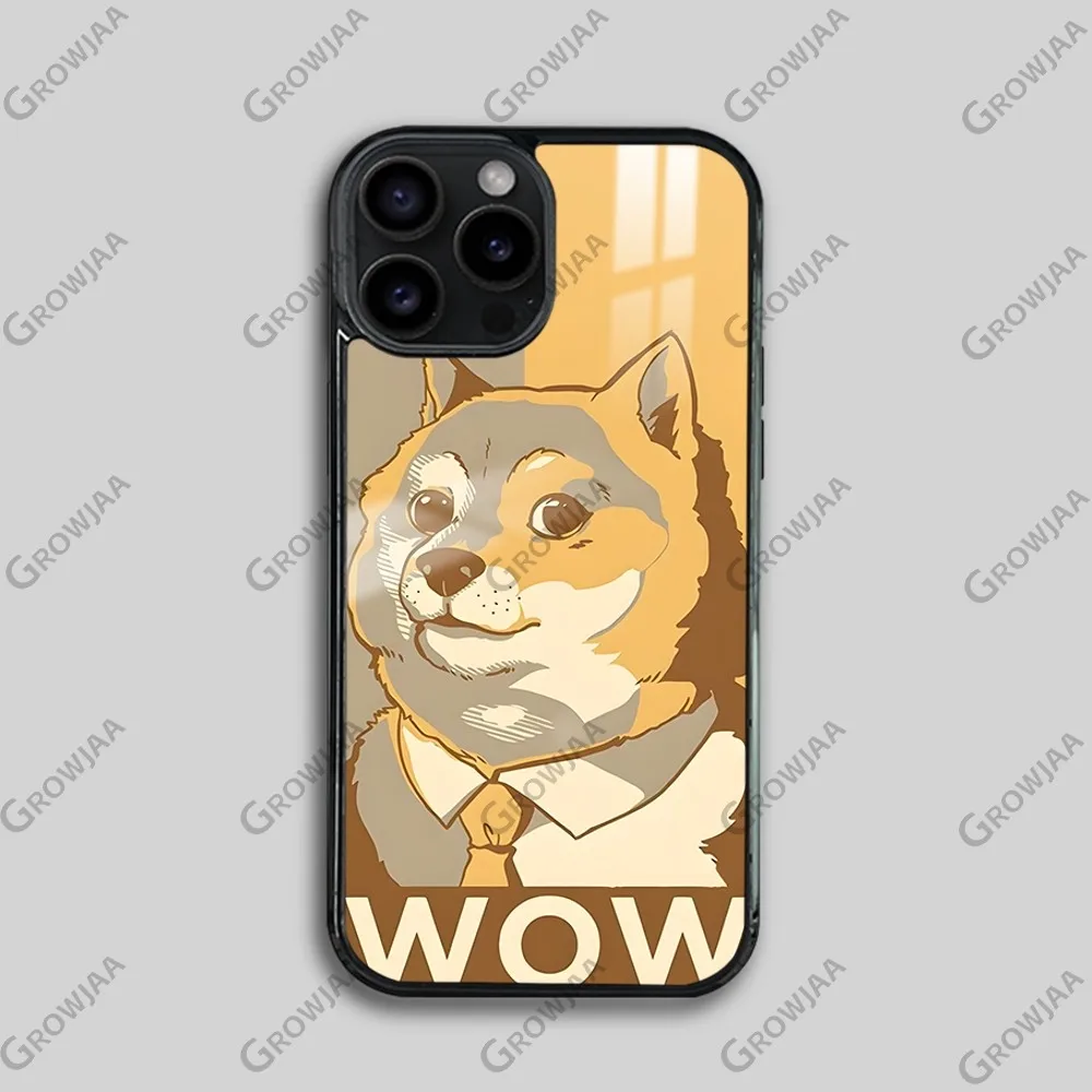 Cute Cheems Shiba Dog Meme Phone Case For iPhone 16 15 14 13 12 11 Pro Max Plus Mini Magsafe Mirror Wireless Magnetic Cover