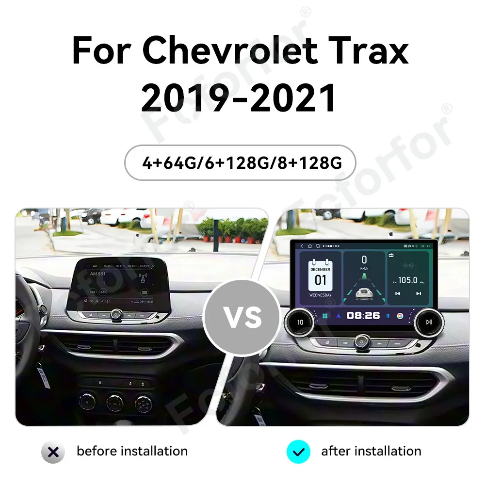 Premium Upgrade Car Media 11.5 Inch Android 15 HD Touch Screen Wireless CarPlay GPS Navi Radio For Chevrolet Trax 2019-2021