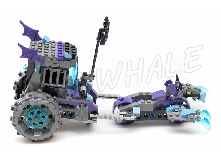 224pcs Nexoes Knights Ruina's Lock & Roller Blue Claws Rear Prison Carriage 10591 Building Blocks toy Compatible with Model