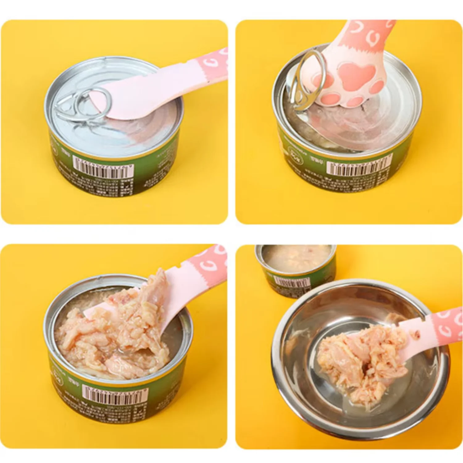 Multifunction Pet Canned Cat Spoon Jar Opener Puppy Feeding Mixing Wet Dry Scoop Cat Dog Accessorie Feeder Shovel Pets Tableware