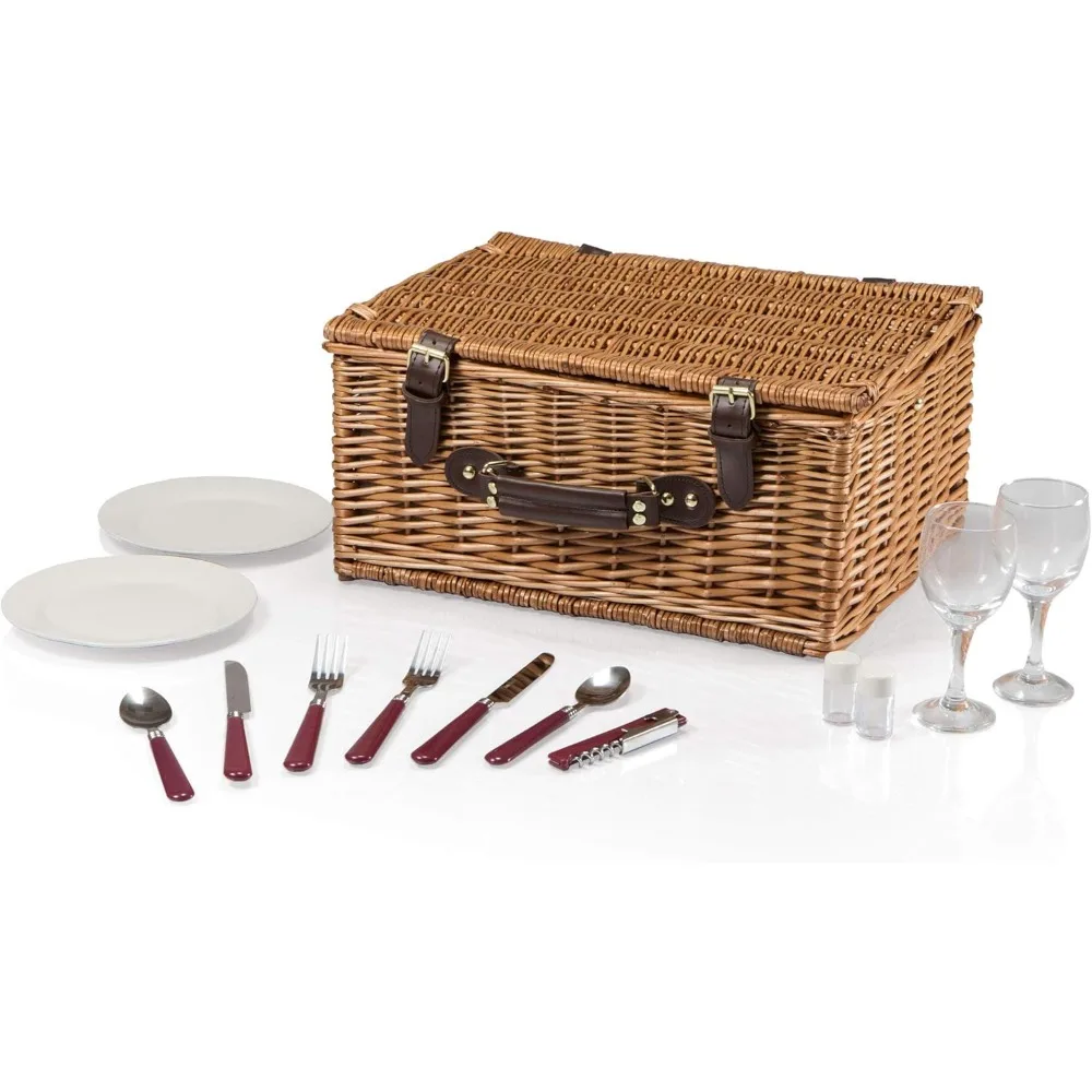 Cesta de picnic Bristol para 2, cesta de picnic de mimbre - Juego de picnic