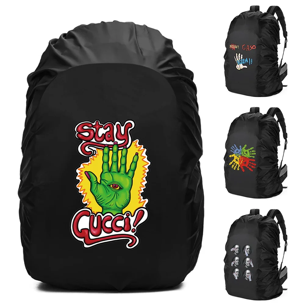 New 20-70L Backpack Cover Foldable Multipurpose Backpack protective Cover Climbing Camping Hiking Hand Printing Backpack Cover