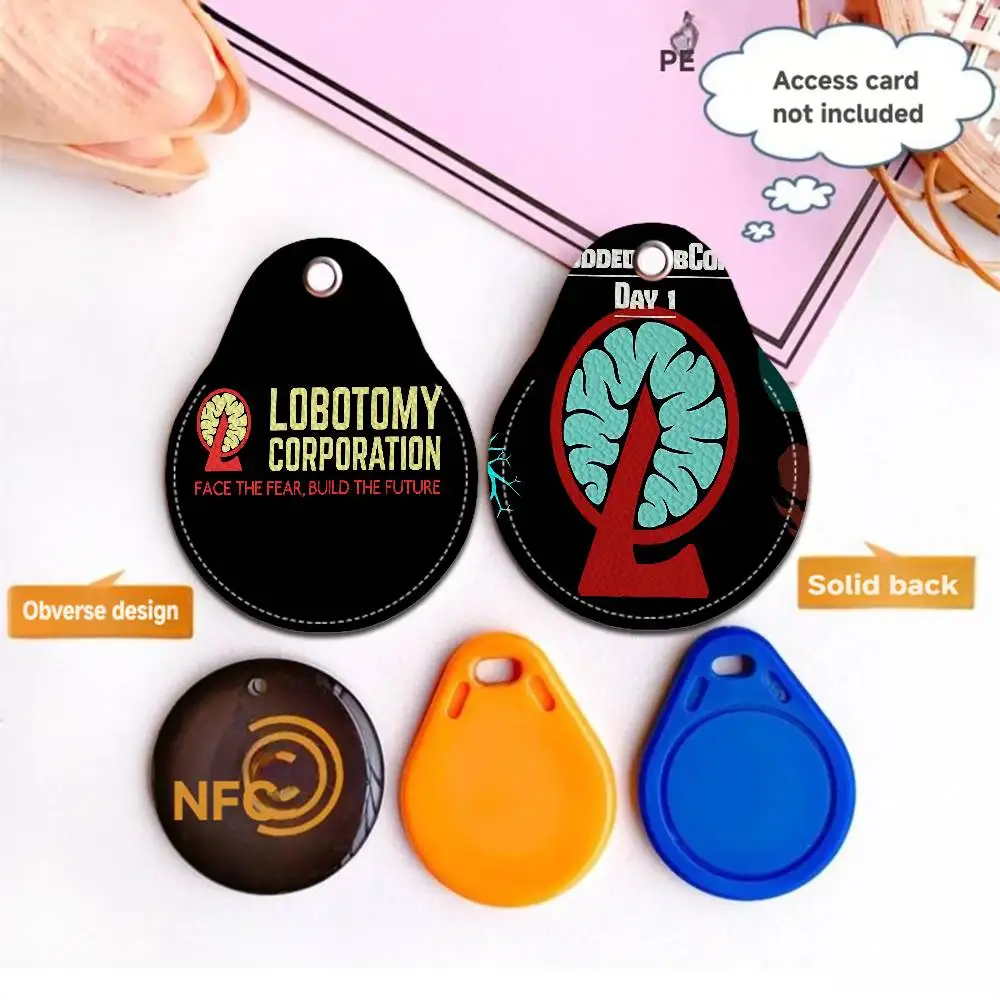 Game Lobotomy Corporation Door Access Control Keychain Hotel Famliy Access Keys Protective Cover ID Card Tags Keyfob