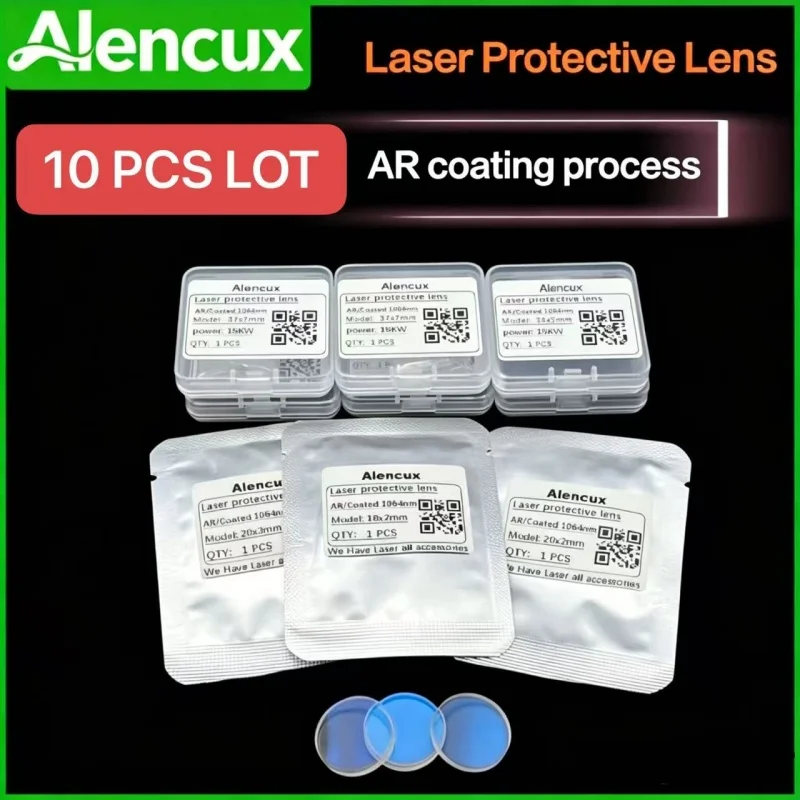 10PCS Laser Lens Protective Windows 37x7 27.9x4.1 for Raytools Precitec WSX Fiber Powerful Cutting Machine Head Part Tool 1064nm