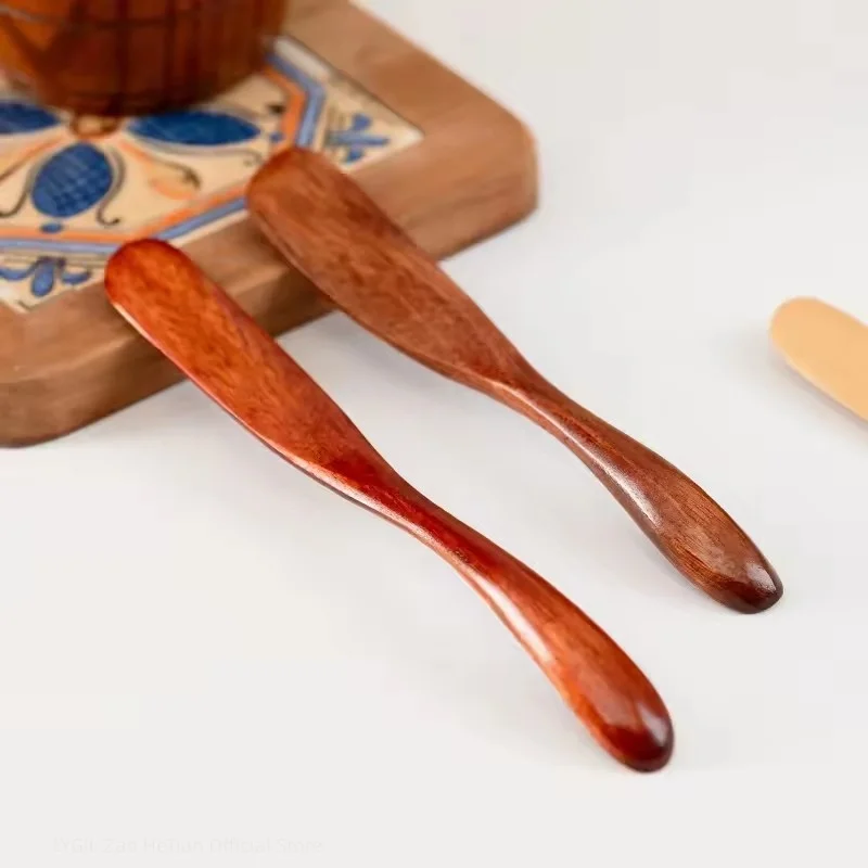 

1Pc High Quality Knife Style Wooden Mask Japan Butter Knife Marmalade Knife Dinner Knives Tabeware with Thick Handle