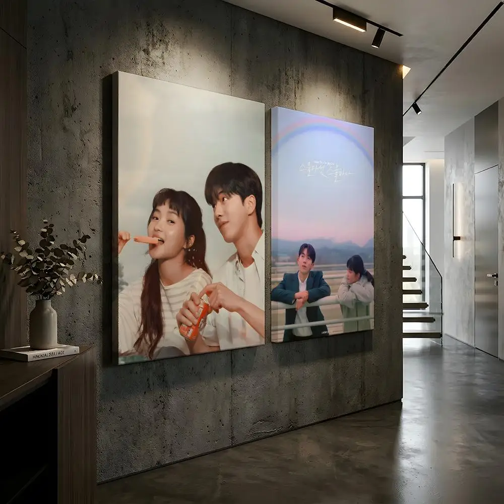 Korean TV Twenty Five Twenty One Framed Wall Painting Framed Canvas Wall Art Waterproof Wall Decor For Living Room Bedroom view 2
