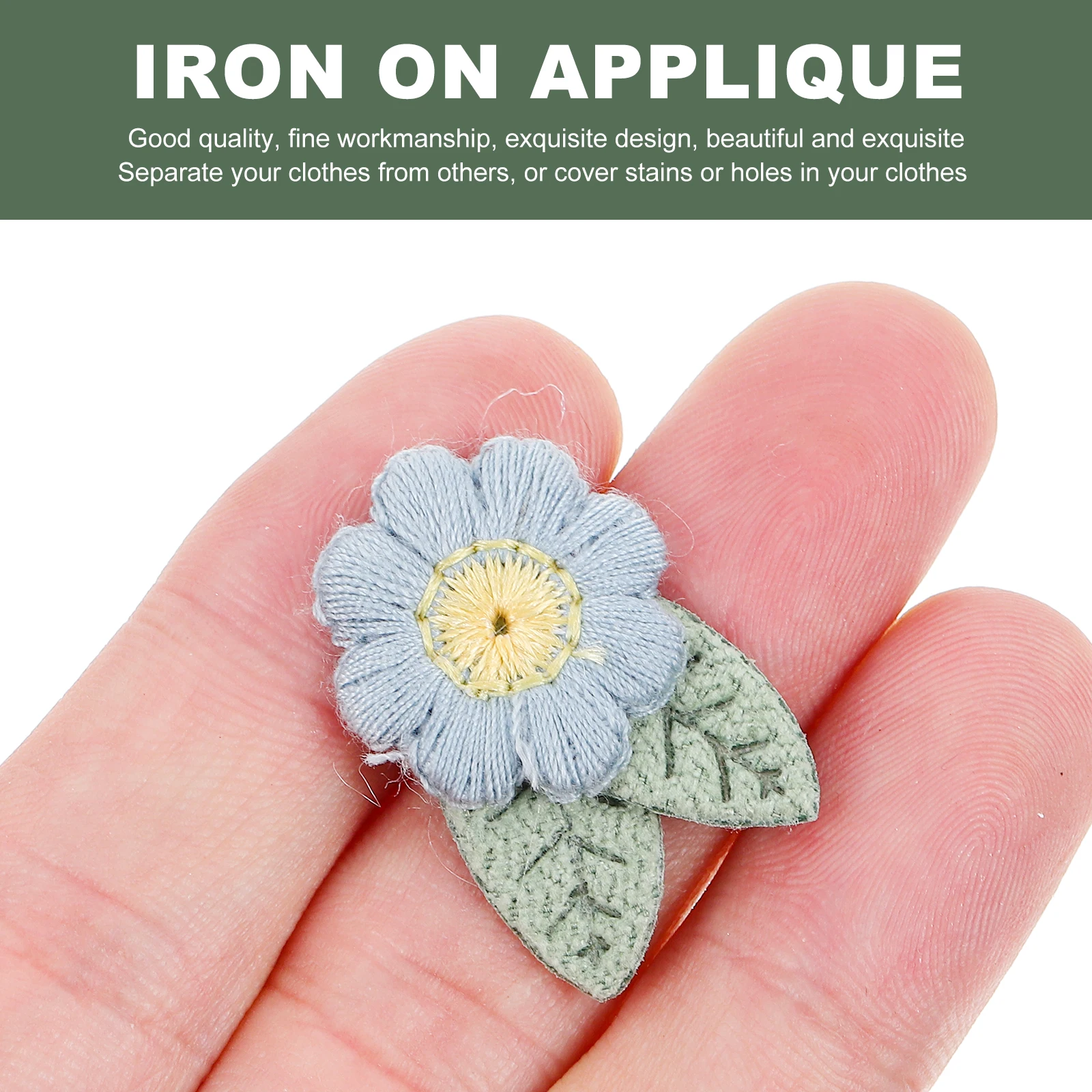 

10pcs Floral Embroidery Patches Exquisite Iron-On Appliques Decorative Sewing Patches For Clothes Repair Diy Clothing