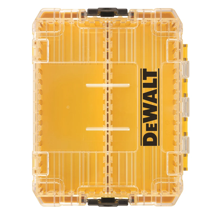 Dewalt DT70803 Organizer na małe części/pudełko do przechowywania części Wyjmowane przegródki z przezroczystą plastikową pokrywką na akcesoria — zdjęcie 7