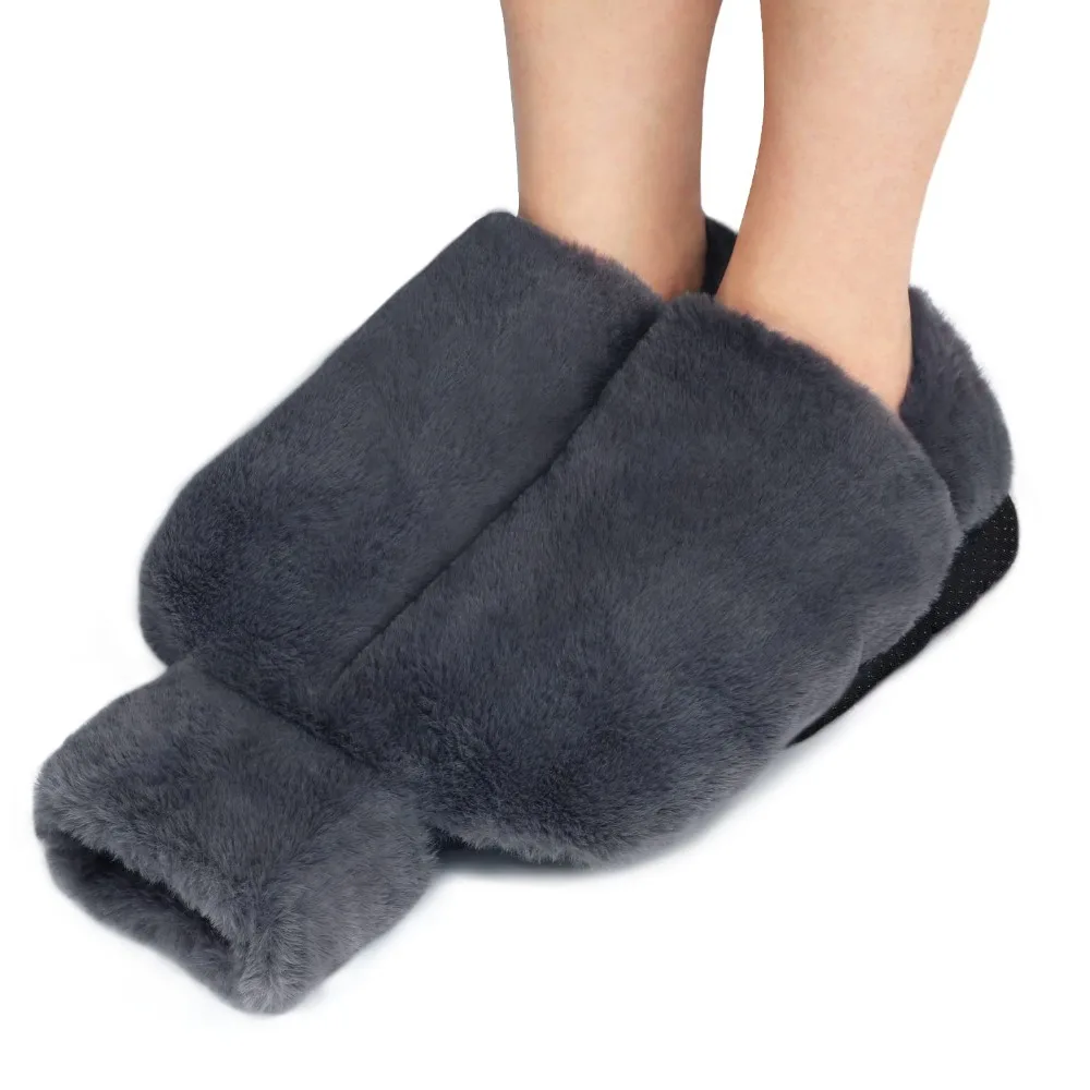 Foot Warmer without Electricity, 2 L Large Hot Water Bottle Feet, Super Soft and Warm Foot Heating Pads for Cold Feet in Winter