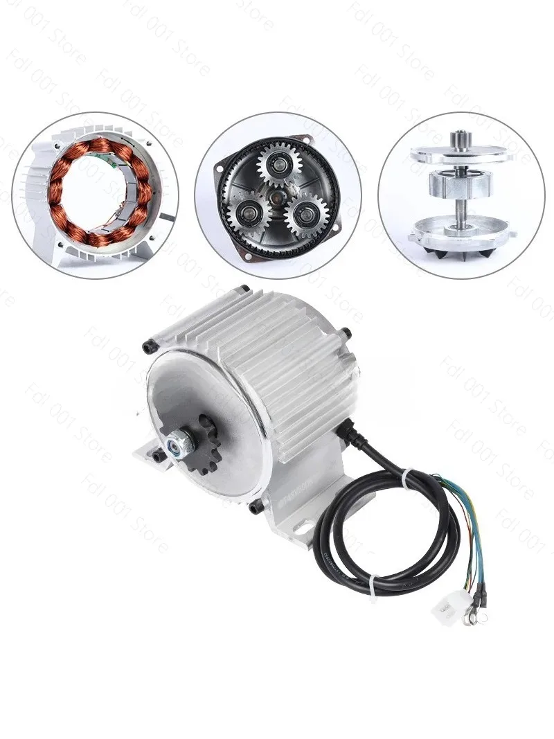 48V500W2000r/min800W1000W1500r/min Permanent magnet DC brushless motor off-road modification