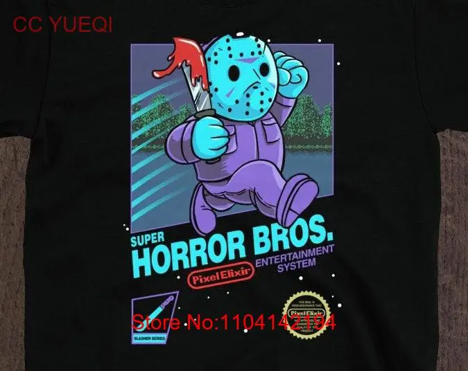 Super Horror Bros Retro Slasher Adult T Shirt long or short sleeves