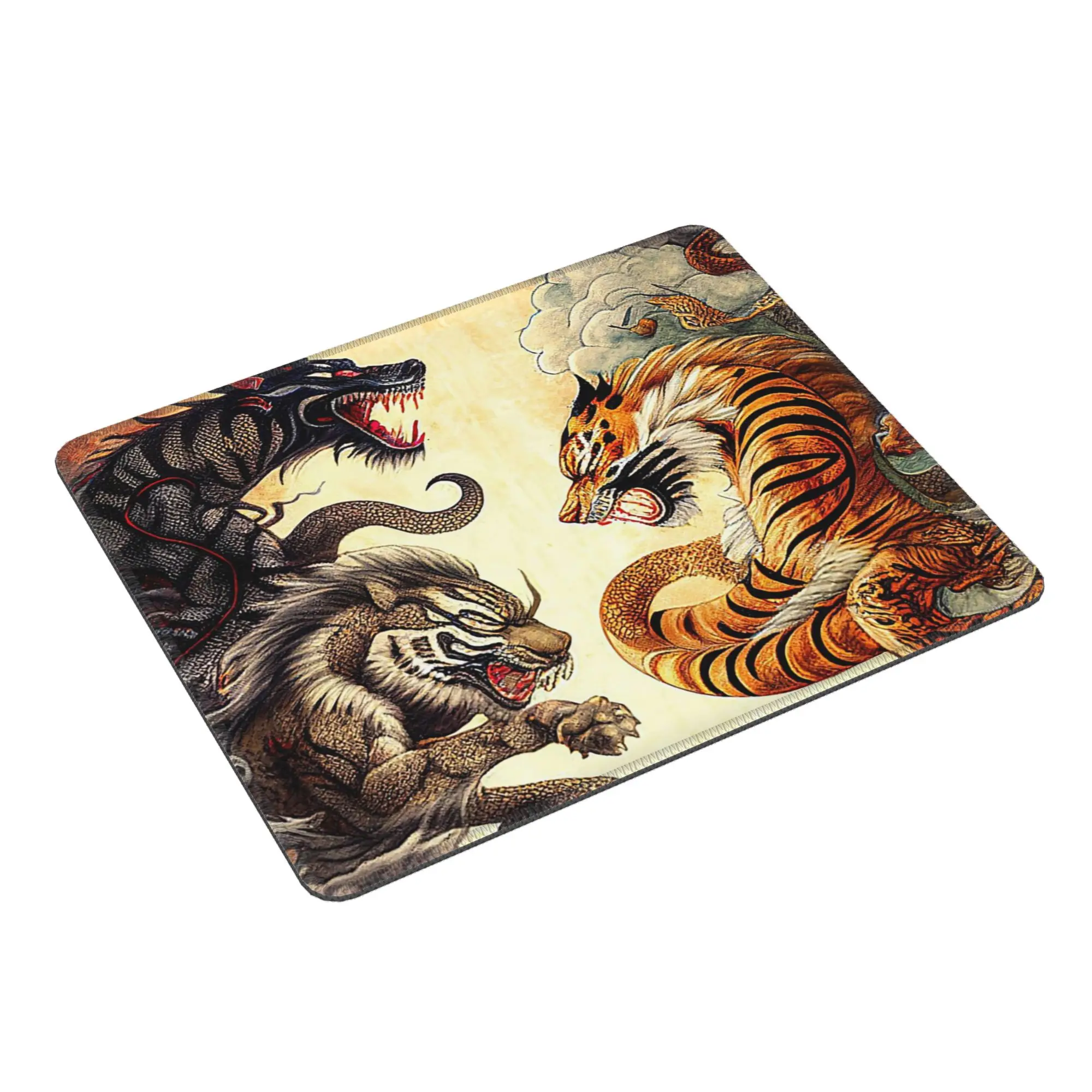 Domineering Dragon And Tiger Fight Mouse Pad Computer Keyboard Mouse Mat Gamer PC Laptop Desk Mat Office Accessories Table Mats