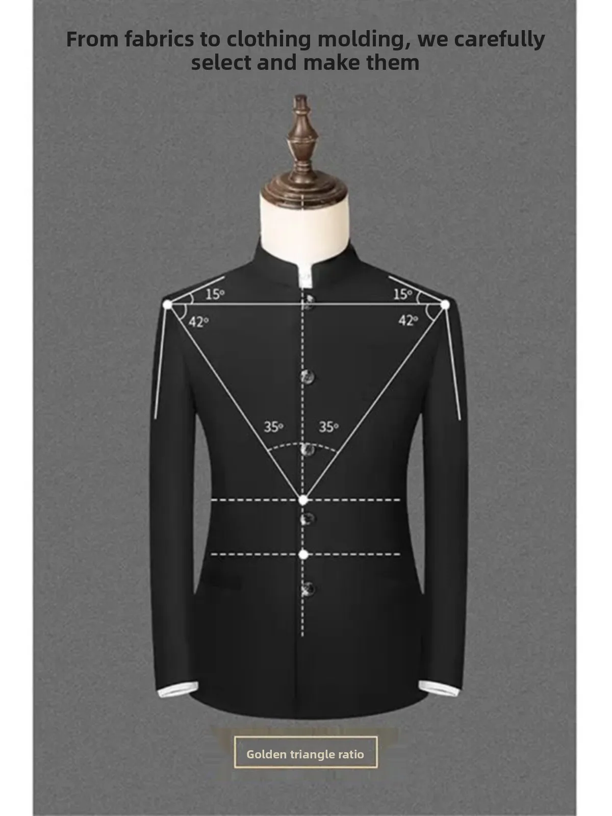 

New Chinese Sle oulder Pad Men's Suit Jaet Bla Stand Collar Wedding Outfit Spring Autumn National Sle Top Youth Fas...