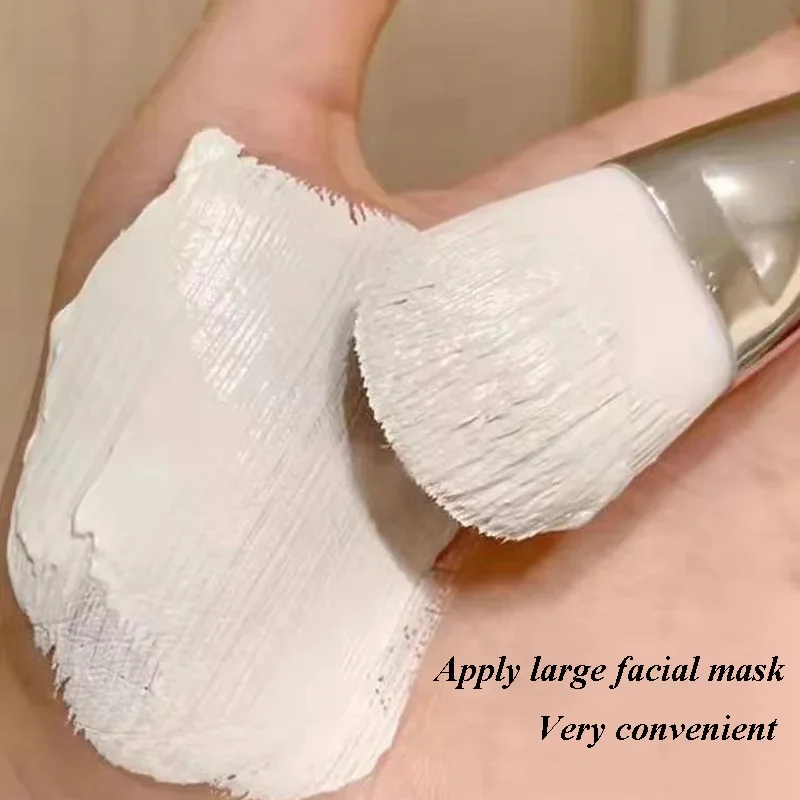 Brosse de maquillage à Double extrémité avec cuillère, cheveux plats et doux, applicateur de masque Facial, nettoyage du visage, soins de la peau, outil de beauté