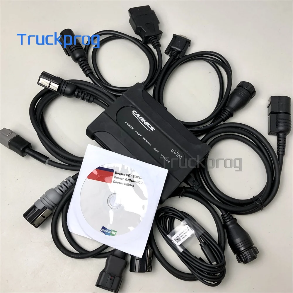 For Doosan uVIM Diagnostic Scanner Kit Communication Interface Forklift Excavator Loader Doosan CARNICS Diagnostic tool