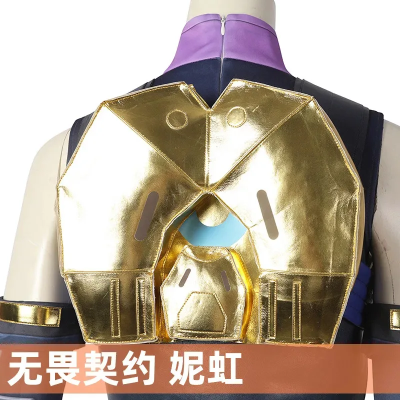 Gioco Valorant Duelist Neon Battle Cosplay Anime Donna Agente Parrucca Vestiti Vestito Collant Costume di Halloween jk;6