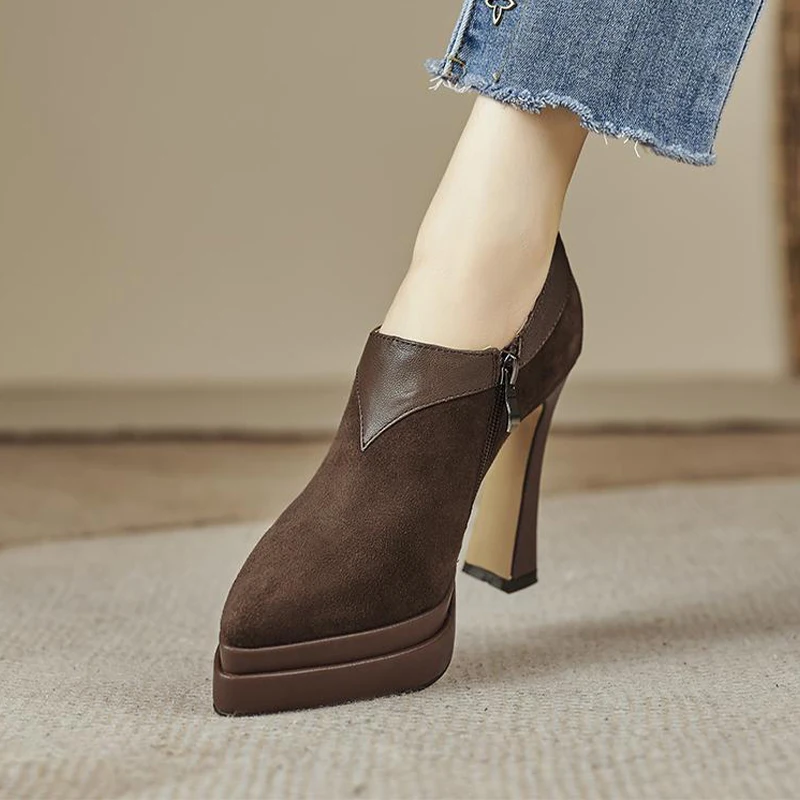 

High Heels Women Pointed Toe Shoes Fashion Dress Pumps Sexy Designer Luxury Shoes 2025 Autumn Elegant Party Zapatos De Mujer