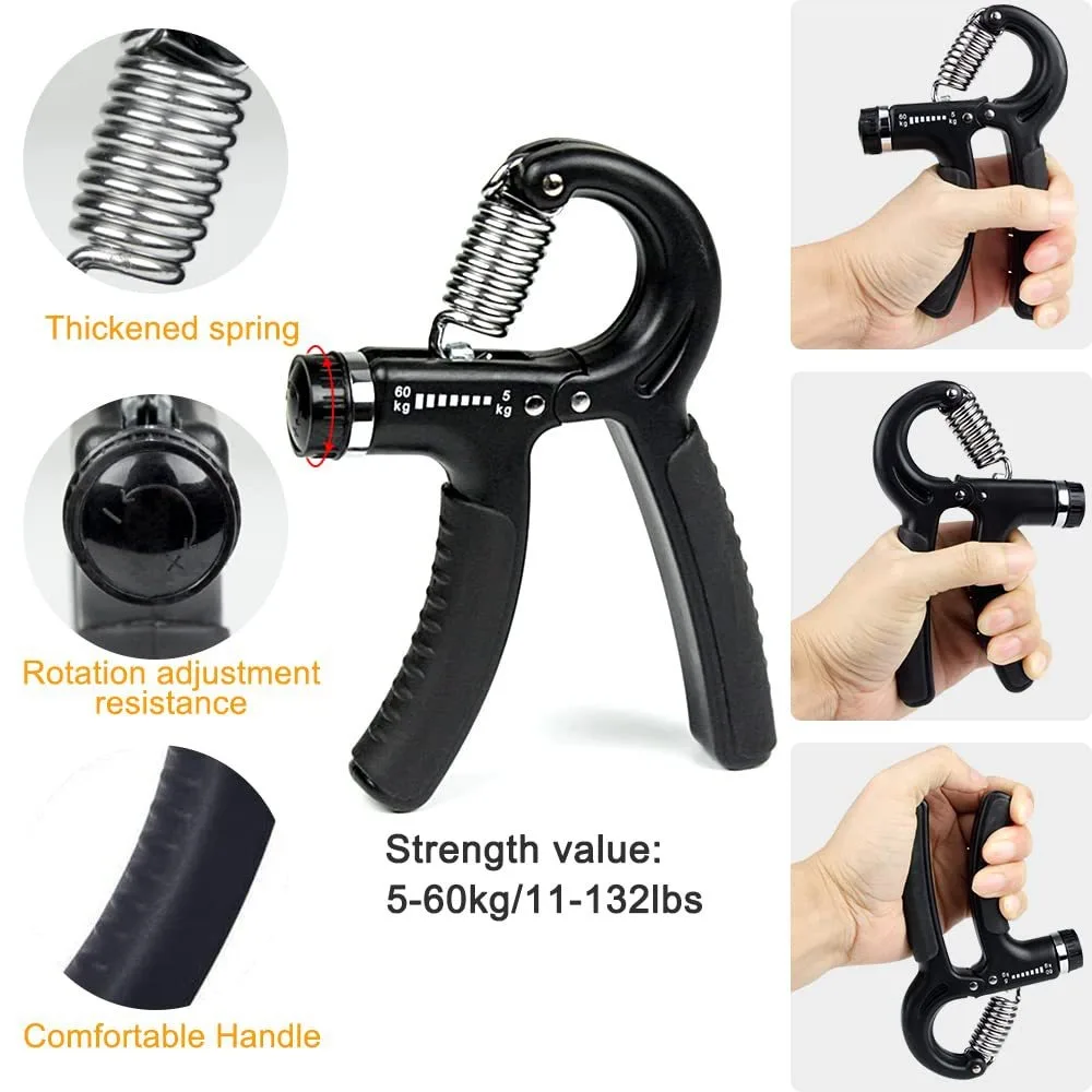 Gripper Adjustable R-Type Hand Grip Exercise Countable Strength Exercise Strengthening Pliers Spring Finger Pinch Wrist Expander