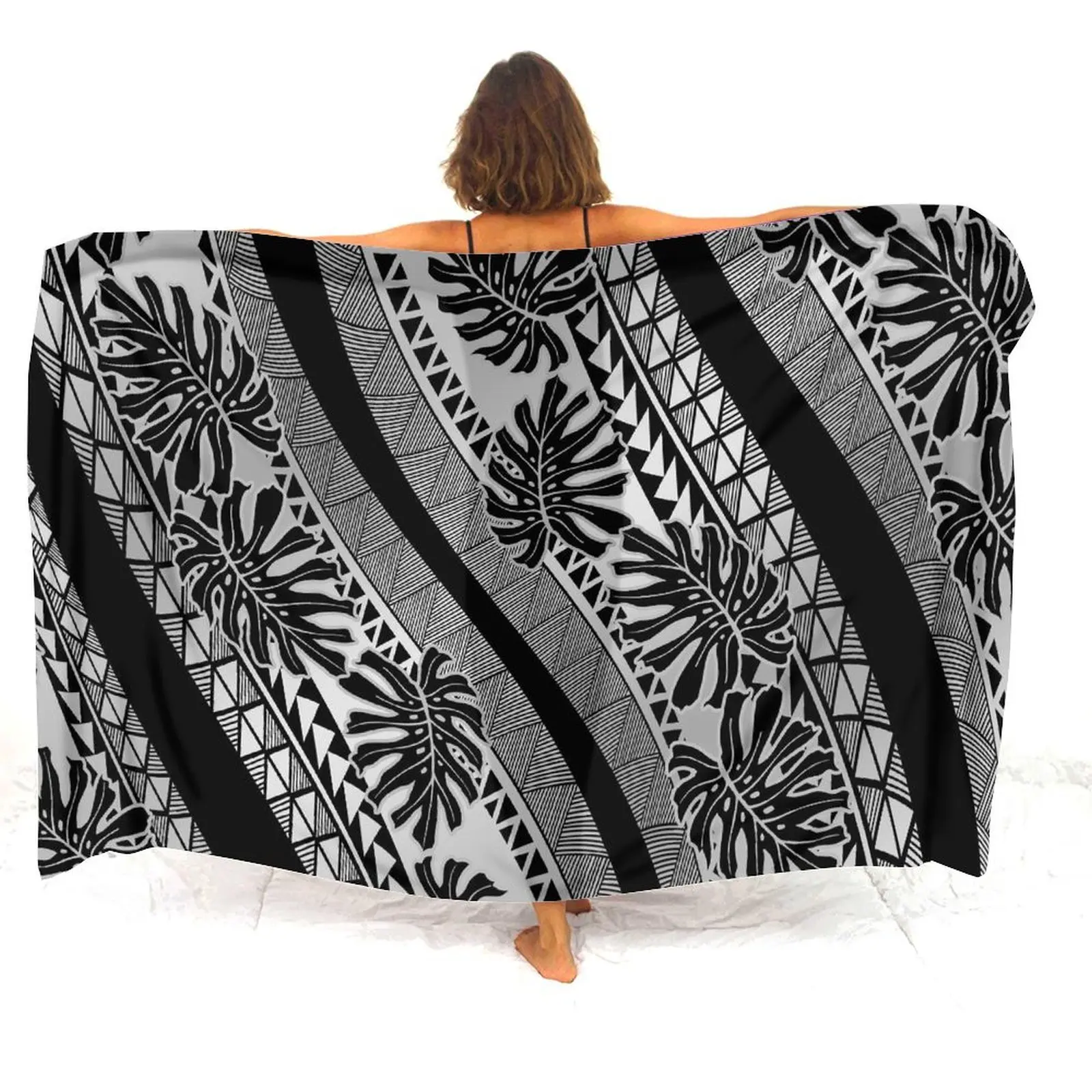 One-Piece Beach Top Beach Skirt Sarong Custom Seaside Style Sexy Drape Tribal Ethnic Ladies Summer Windbreak Coat Polynesia