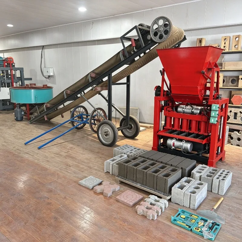 Heavy Duty Diesel Brick Making Machine 16hp Mobile Concrete Block Maker 360pcs/h Hollow Brick Machine For Construction