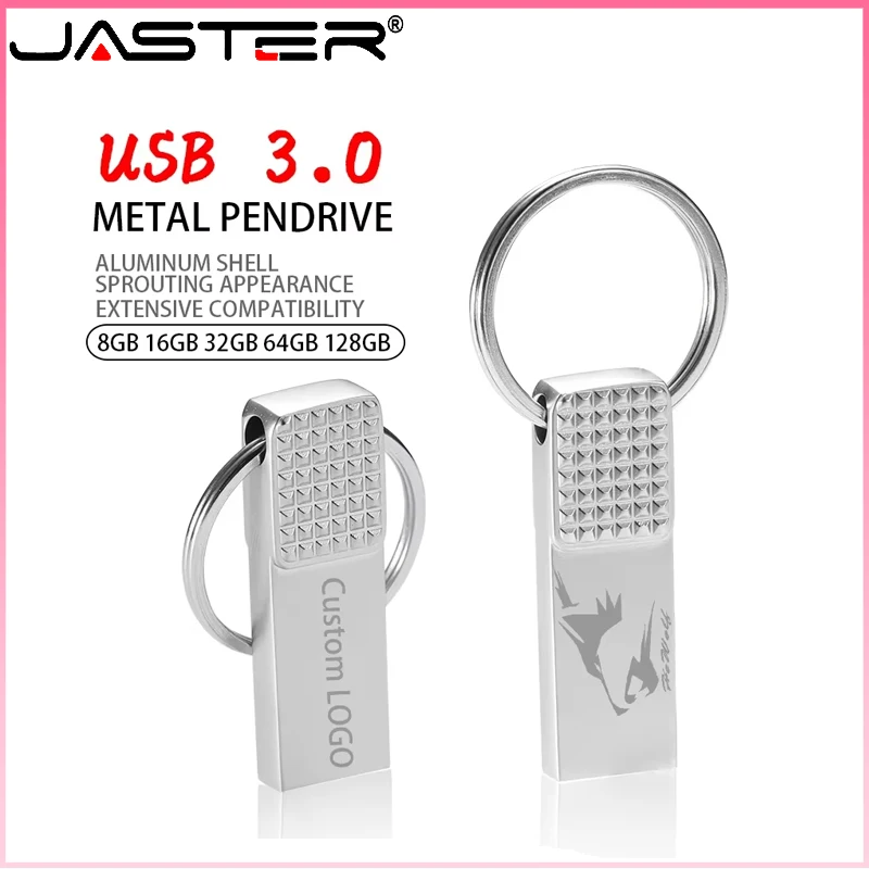 USB 3.0 แฟลชไดรฟ์ 128GB Memoria USB Memory Stick ไดรฟ์ปากกา U Disk โลหะ Key Thumb ไดรฟ์ USB สําหรับ PC แล็ปท็อป 32GB/64GB