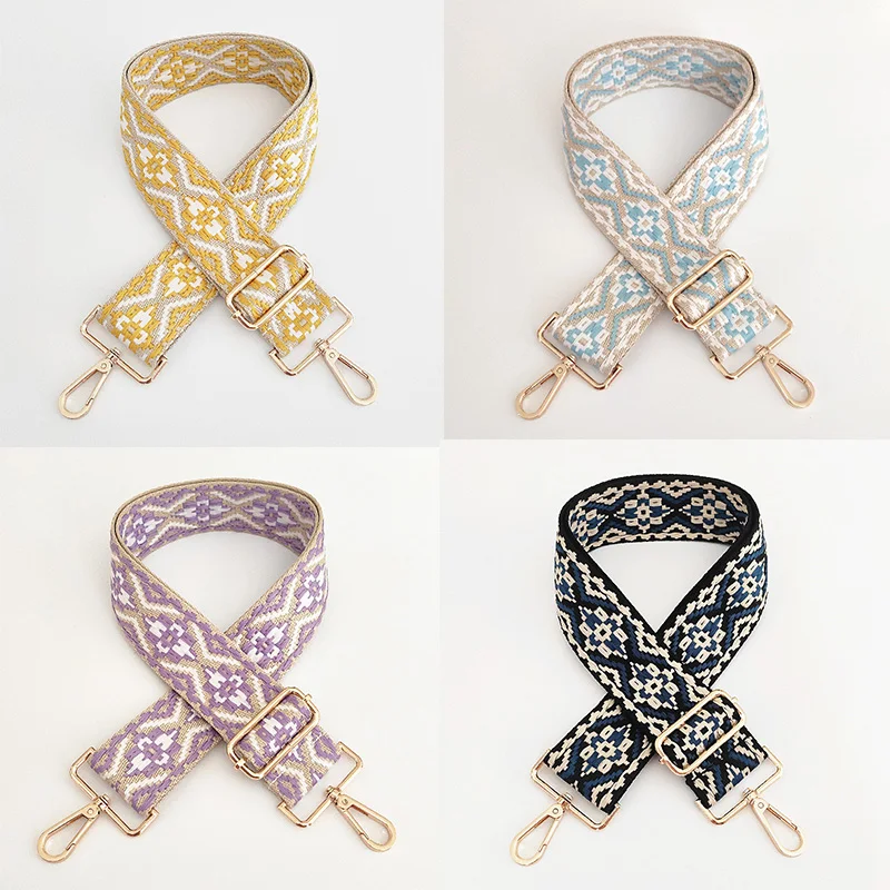 

5cm Wide Strap for Bag Shoulder Strap Bag Ethnic Style Belt for Bag Crochet Knit Accessories
