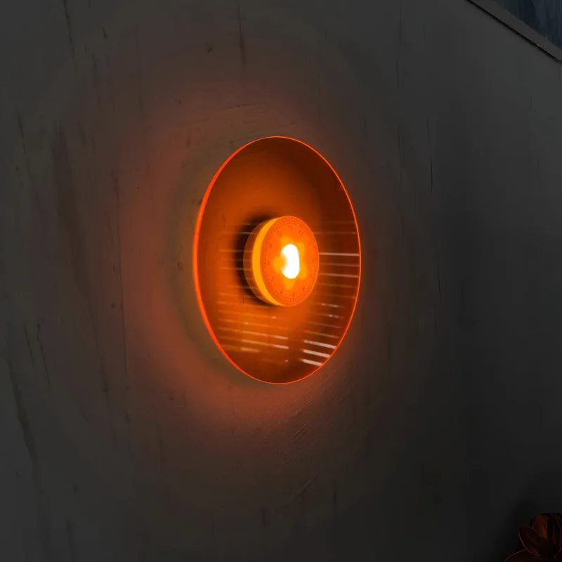 

Sunset Disc Night Light Nordic Atmosphere Home Decoration Birthday Present Bedroom Sleep Bedlight Black Glue CD LED Light