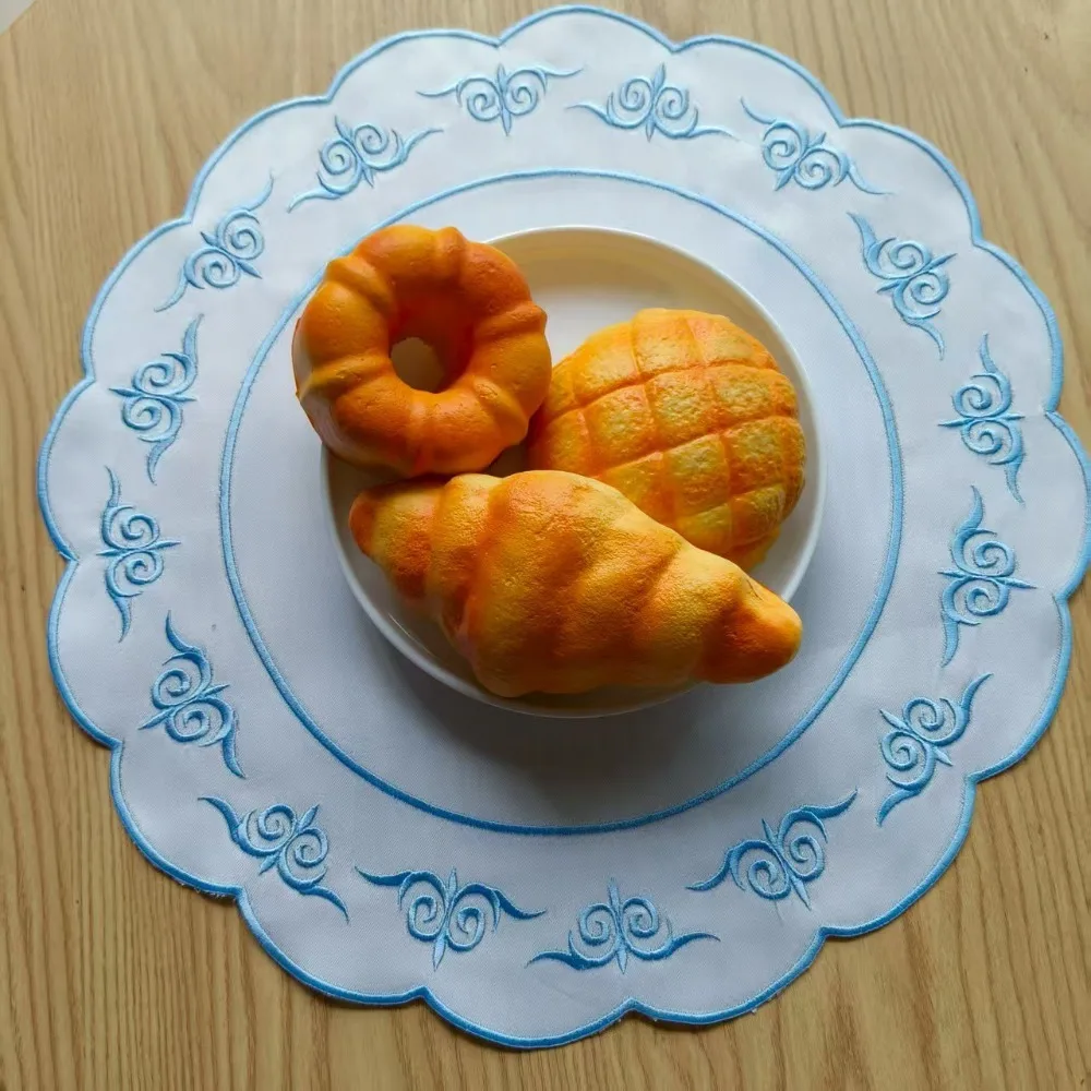 Benutzerdefinierte bestickte Spitzen-Tischsets, waschbar, wiederverwendbar, unabhängige Servietten für Zuhause, Esszimmer, Restaurant, Urlaub, Hochzeit, Party – Detail 5