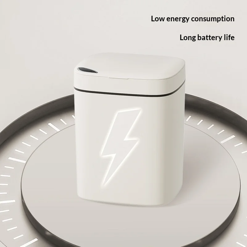 12L Smart Trash Can, Touch-Free Intelligent Sensor Trash Can, Large Capacity Kitchen Bedroom Bathroom Home Trash Can, Smart Home