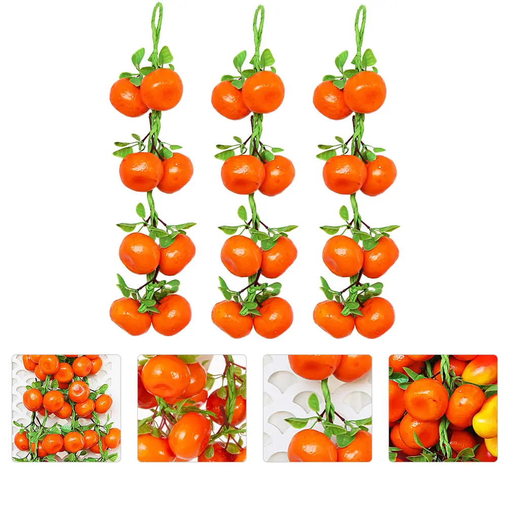 

3pcs Artificial Fruit Decorations Simulation naments Photo Props Home Restaurant Supermarket Decor Pu