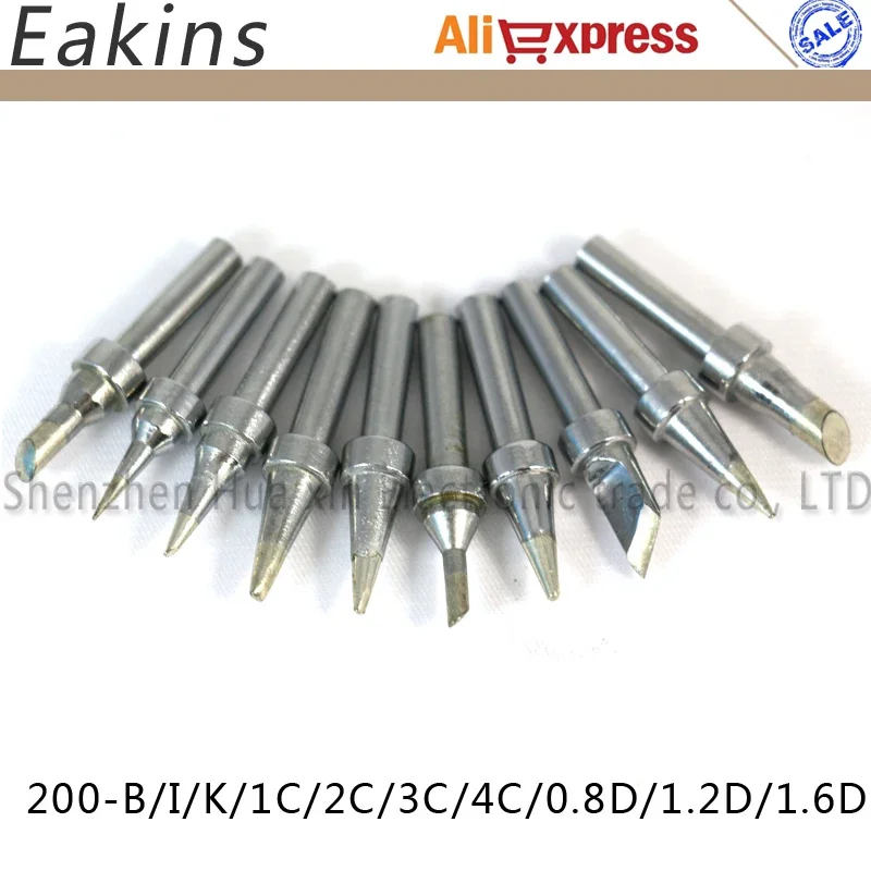 10 Pcs/lot 200 Solder Iron Tip ATTEN/QUICK 203H/204H/502/503/504 High-Frequency Soldering Station Solder Iron Tip