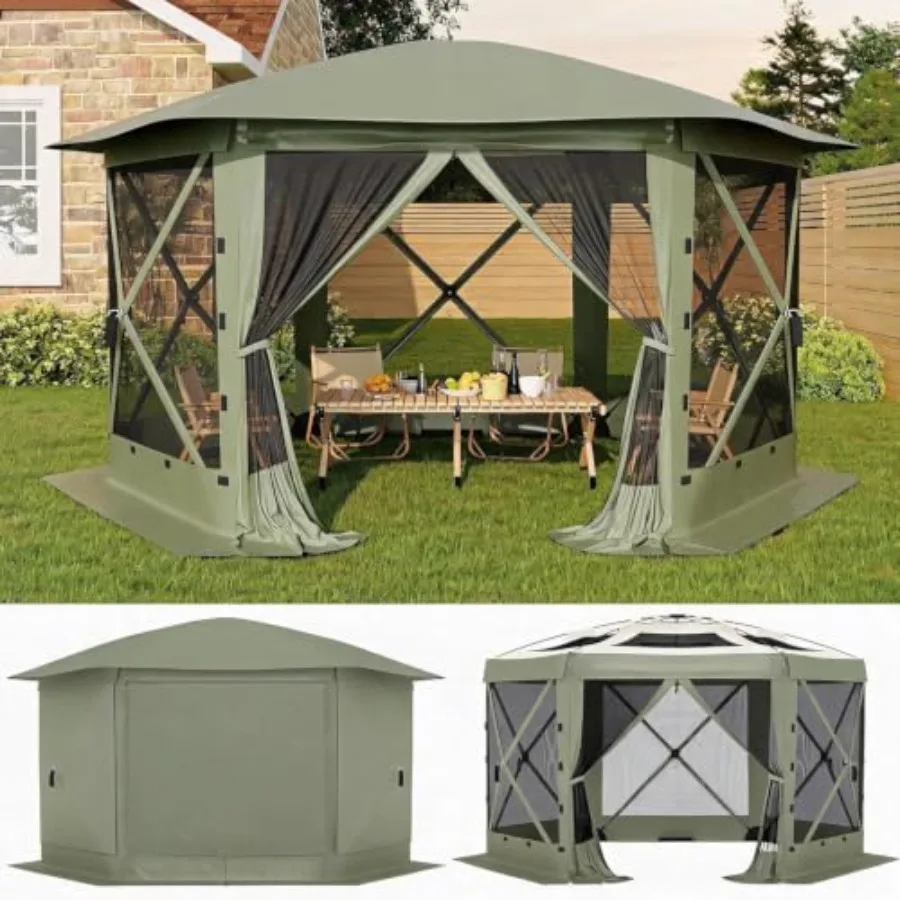 13x13 Pop Up Canopy Tent, Screen Gazebo with Carry Bag
