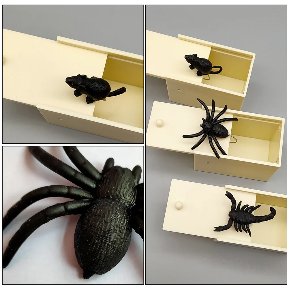 Boîte à farces effrayantes pour Halloween, 3 pièces, boîte à farces effrayantes, décor pour enfants, boîtes de farces effrayantes, cadeau de fête, horreur