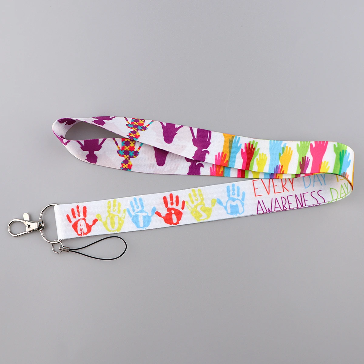 Autism Awareness Puzzle Mobile Phone Neck Strap ID Card Rope Lanyards For Card USB Badge Gym Holder Key Chain Camera Rope