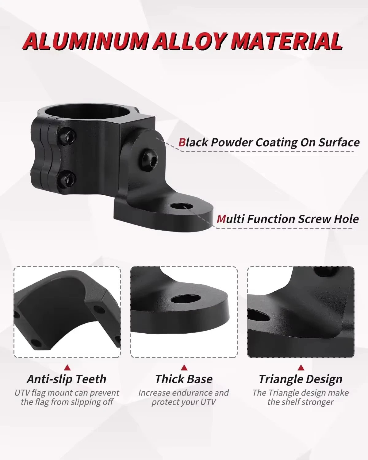 LED Zweep Licht Mounts Vlag Mount Led Antenne Beugel, geschikt voor ATV Roll Bar Kooi RZR 900 1000 XP PRO