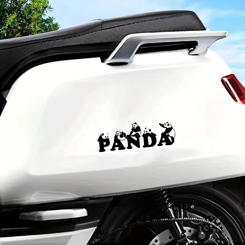 Cute Panda Stickers, Creative Animal Letter Vinyl Decals for Bike Accessories