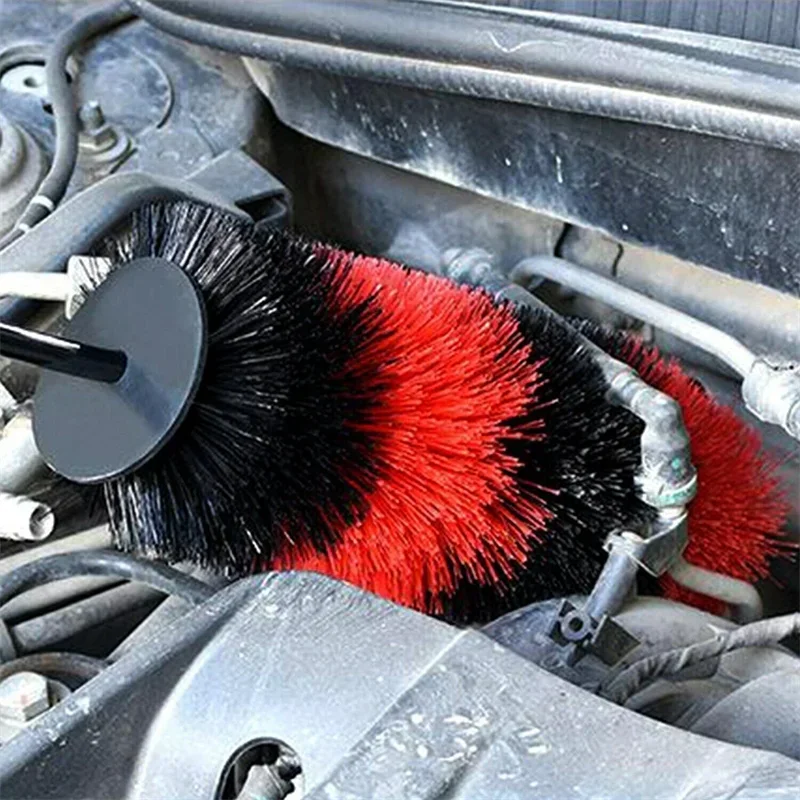 Car Wheel Rim Detailing Brush Long Soft Bristle Tire Wash Exhaust Tips Motorcycles Car Truck Motor Engine Grille Cleaning Tool