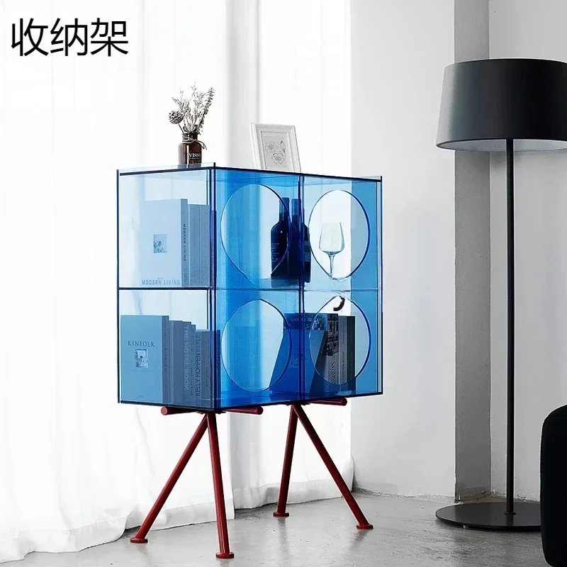 

Acrylic wine figure cabinet small side cabinet against the wall floor creative storage cabinet