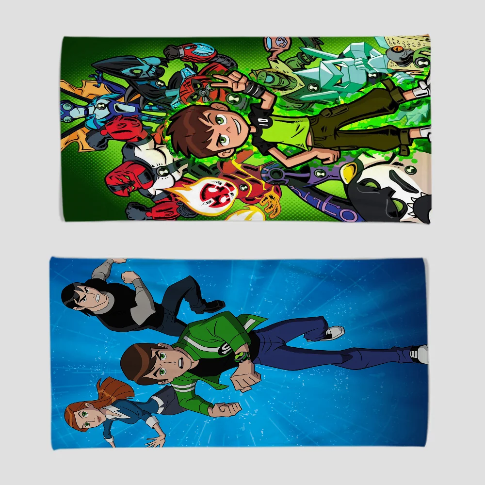 Cartoon B-Ben 10 Towel Absorbent Quick dry Soft Yoga Swimming Resort Mountain Climbing Towel beach towel