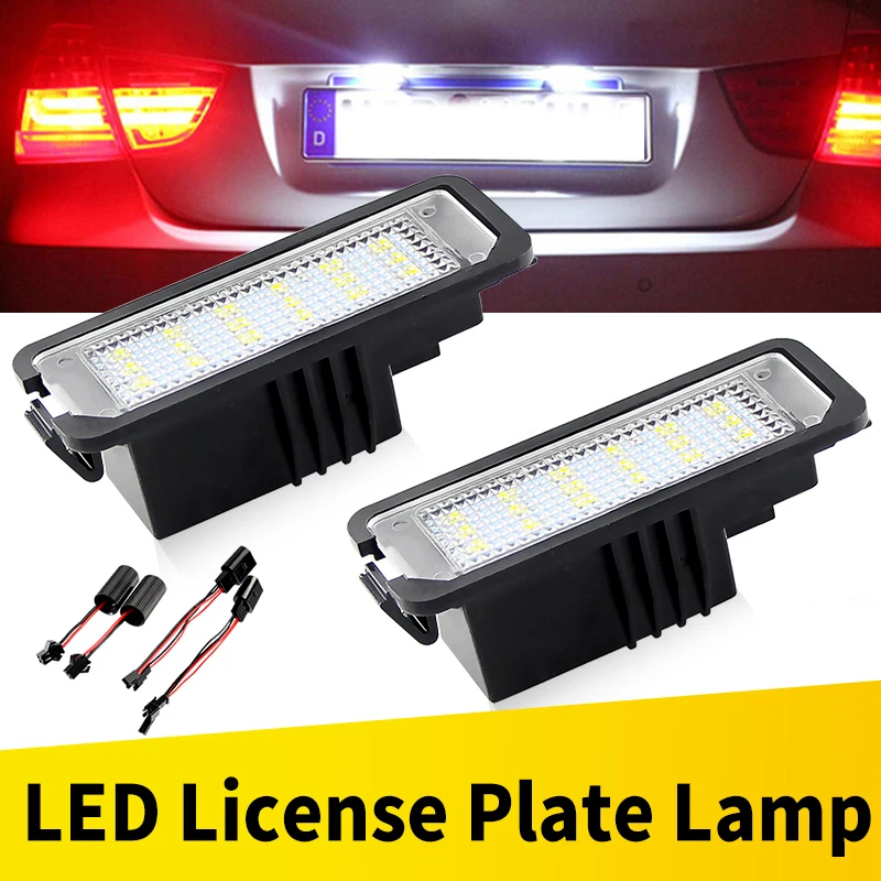 2Pcs Für VW GTi Golf 4 5 6 7 MK4 MK5 MK6 MK7 Passat B7 CC EOS Scirocco Käfer 2PCS LED Anzahl Kennzeichen Lichter Mit Canbus