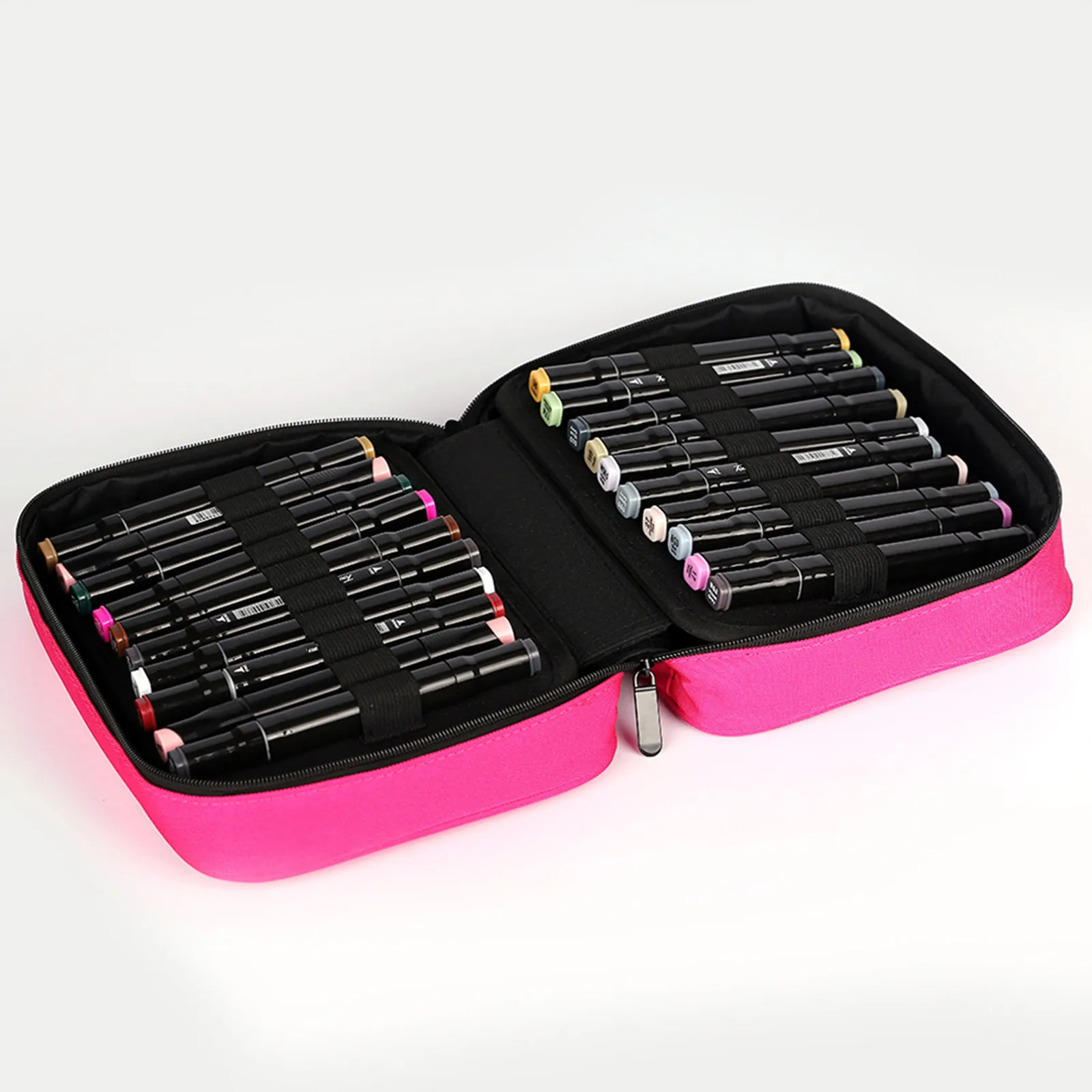 1pcs-heavy-duty-oxford-cloth-marker-organizer-bag-40-slot-large-capacity-zipper-closure-portable-handle-art-marker-carrying-case