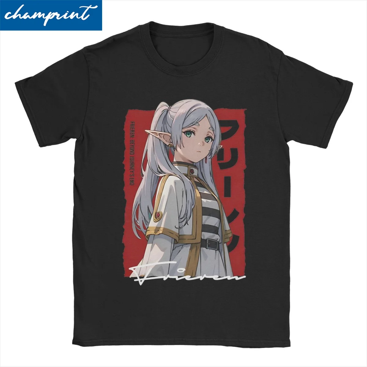 Anime Beyond Journey's End Japanese T Shirt for Men Women Cotton  T-Shirt Round Neck Sousou No Frieren Tees Clothes Plus Size